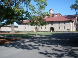 The historic Carriage House at Charles Krug winery.