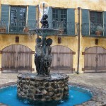 Fountain inside the courtyard at Andretti Winery