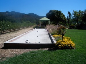 Bocce ball court at Landmark Vineyards