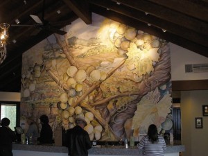 The tasting bar at Landmark Vineyards