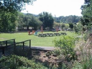 Imagery's outdoor picnic area