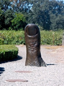 Thumb sculpture at Clos Pegase