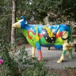 Painted cow at Rombauer Vineyards