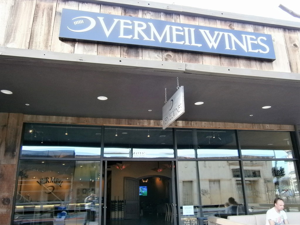 Entrance to Vermeil Tasting Room in downtown Napa