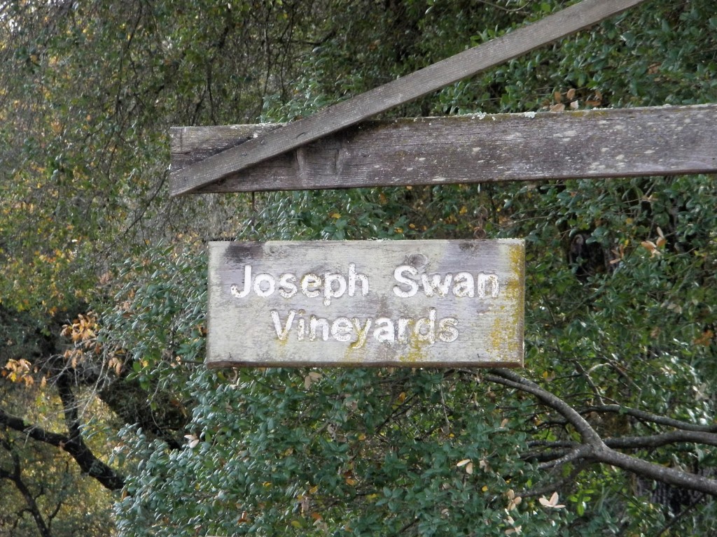 The entrance to Joseph Swan Vineyards