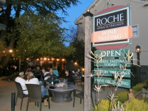 Outdoor tasting bar at Roche