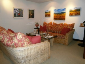 Couches in the Rutherford Ranch Tasting Lounge