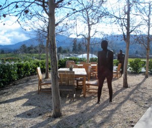 Artwork outside Hall Winery St. Helena