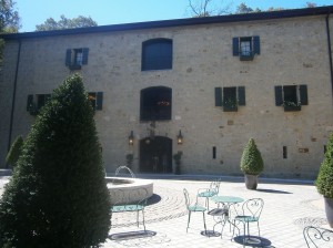 The exterior of  Buena Vista's historic wine caves