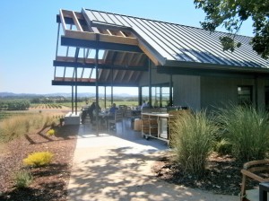 Outdoor patio at MacRostie Winery