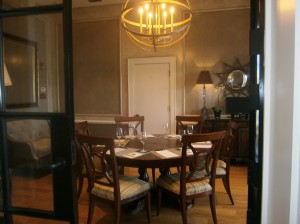 A private tasting room at Chalk Hill Winery