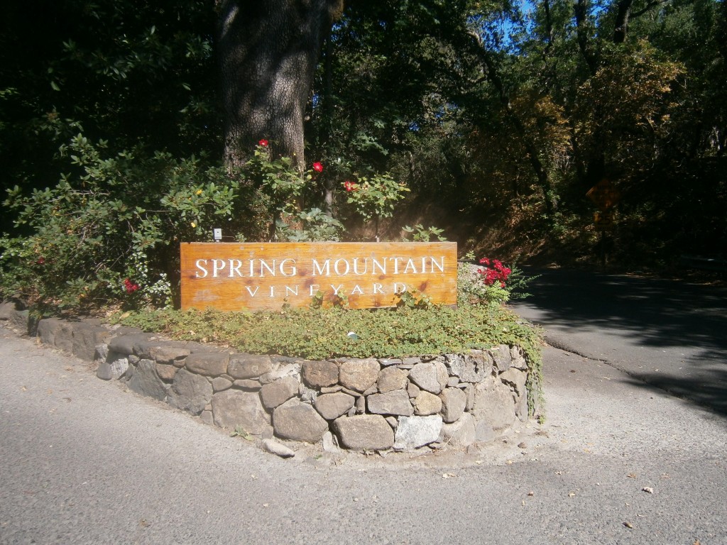 Entrance to Sping Mountain Vineyards