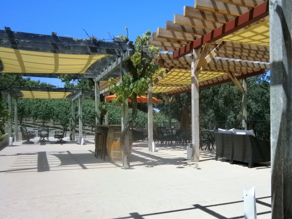 The terrace at Martinelli Winery