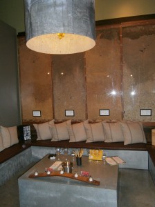 Soil wall in the MacPhail Tasting Lounge